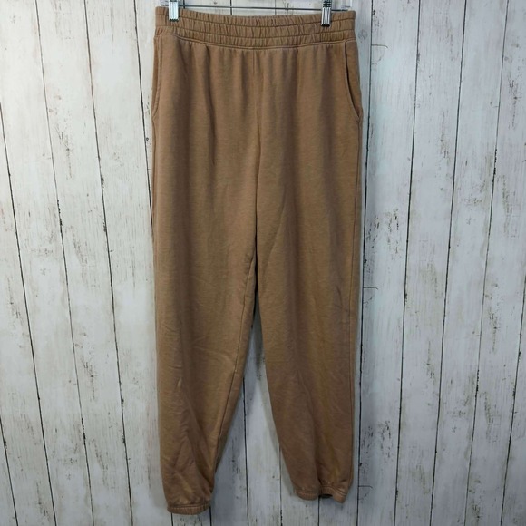 Women's American Eagle Tan Fleece Jogger Sweatpants Casual Lounge Size M - Picture 2 of 5